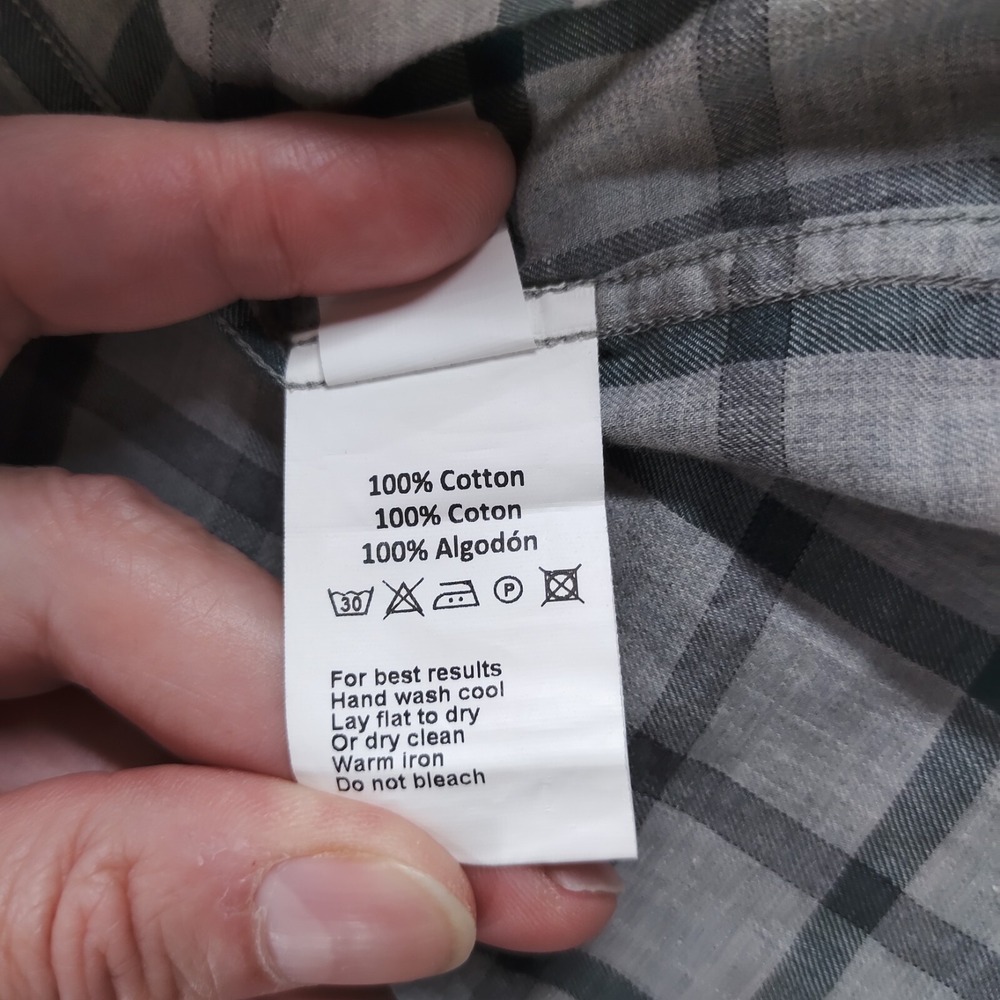 Peter Millar Collection Shirt Mens Extra Large Gray Plaid Winter Soft Twill EUC - Picture 10 of 16